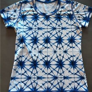 Inknburn Geometric Blue and White Patterned T-Shirt